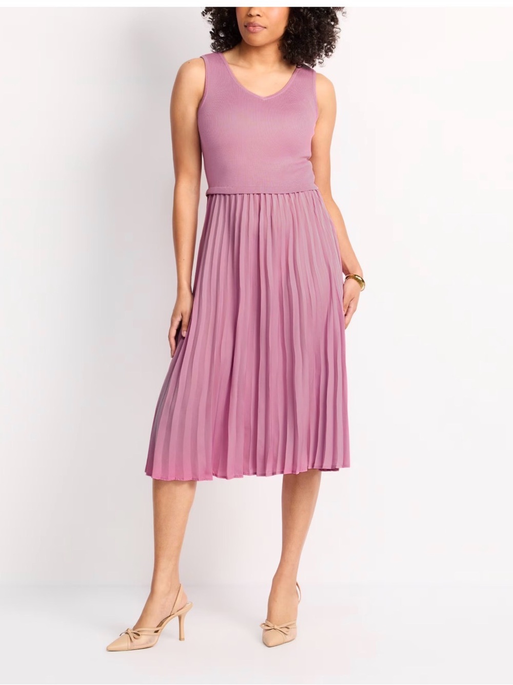 Terra Mixed Media Twofer Sweater Vest Dress